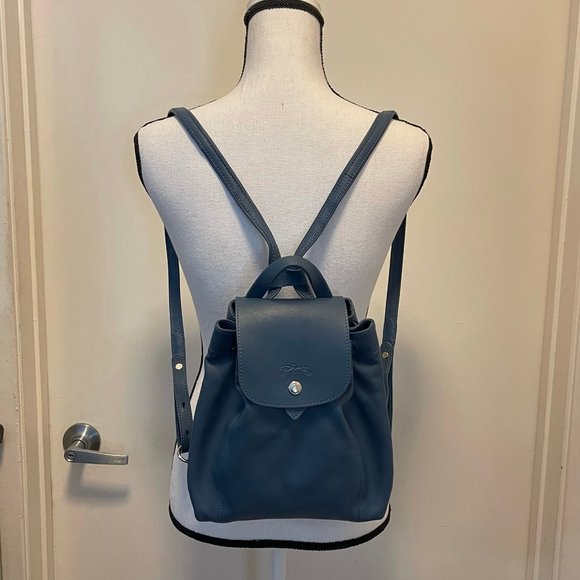 😃SOLD 😃 Extra Small Longchamp Le Pliage Cuir Backpack - Picture 16 of 16